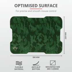 MOUSE TRUST, "GXT 781 Rixa Camo", gaming, cu fir, USB, optic, 3200 dpi, butoane/scroll 5/1, iluminare, butoane programabile, pad