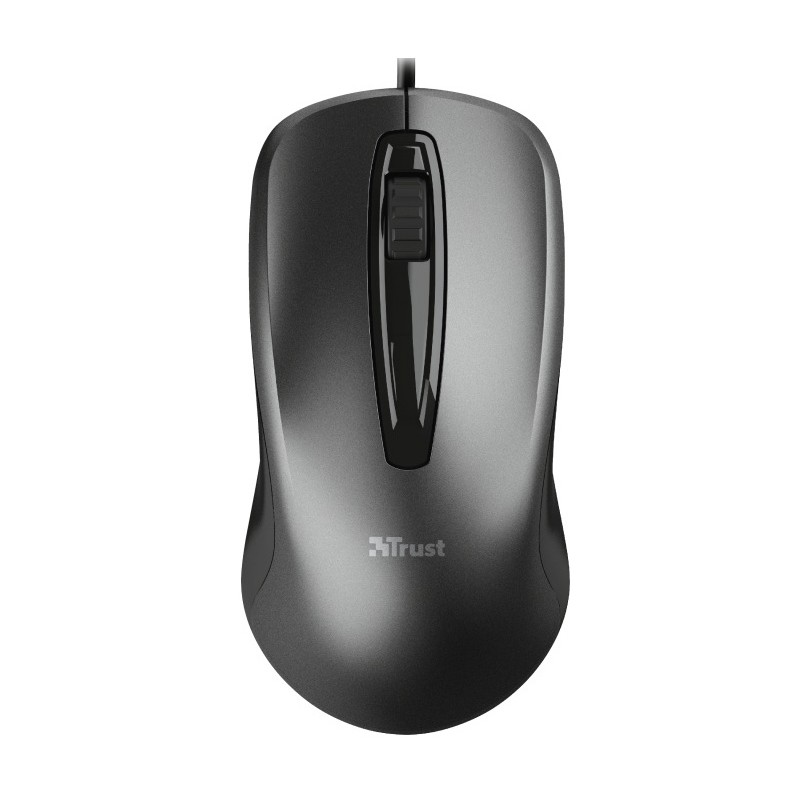 MOUSE TRUST, "Carve", PC sau NB, cu fir, USB, optic, 1200 dpi, butoane/scroll 3/1, , negru, "TR-23733" (timbru verde 0.18 lei)