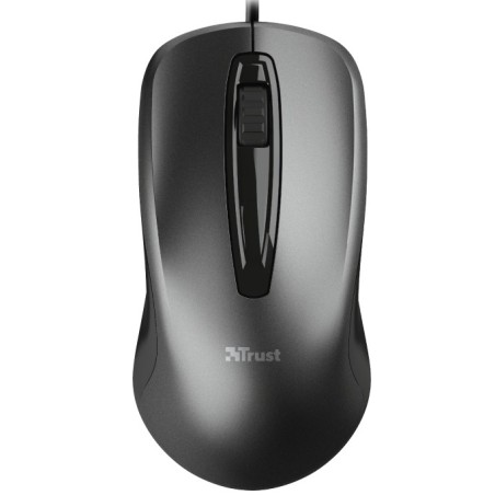 MOUSE TRUST, "Carve", PC sau NB, cu fir, USB, optic, 1200 dpi, butoane/scroll 3/1, , negru, "TR-23733" (timbru verde 0.18 lei)
