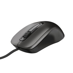 MOUSE TRUST, "Carve", PC sau NB, cu fir, USB, optic, 1200 dpi, butoane/scroll 3/1, , negru, "TR-23733" (timbru verde 0.18 lei)
