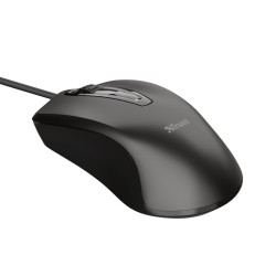 MOUSE TRUST, "Carve", PC sau NB, cu fir, USB, optic, 1200 dpi, butoane/scroll 3/1, , negru, "TR-23733" (timbru verde 0.18 lei)