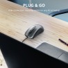 MOUSE TRUST, "Carve", PC sau NB, cu fir, USB, optic, 1200 dpi, butoane/scroll 3/1, , negru, "TR-23733" (timbru verde 0.18 lei)