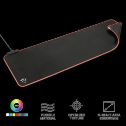 Mouse PAD TRUST, "GXT 764 GlideFlex", gaming , cu led, cauciuc si material textil, 930 x 300 x 3 mm, negru, "TR-23395"