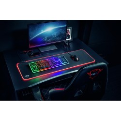 Mouse PAD TRUST, "GXT 764 GlideFlex", gaming , cu led, cauciuc si material textil, 930 x 300 x 3 mm, negru, "TR-23395"