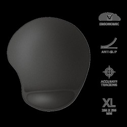 Mouse PAD TRUST, "Bigfoot XL ", cu gel, cauciuc si material textil, 295 x 255 x 19 mm, negru, "TR-23728"