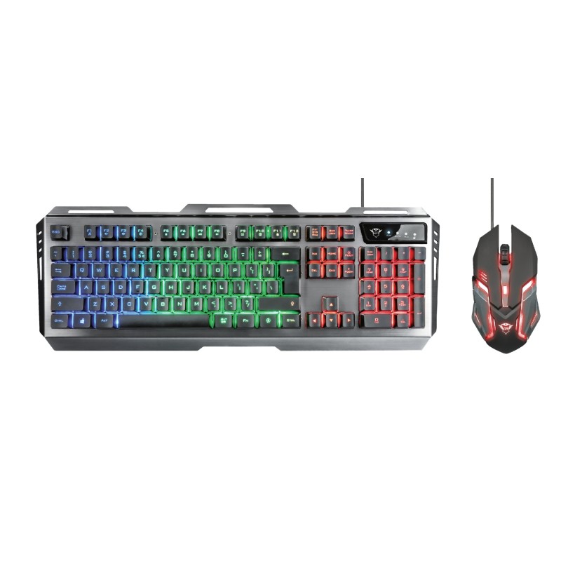 Kit TASTATURA si Mouse TRUST - gaming, "GXT 845 Tural", cu fir, 104 taste, format standard, switch , USB, negru, "TR-22457" (tim