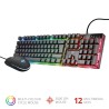 Kit TASTATURA si Mouse TRUST - gaming, "GXT 838 Azor", cu fir, 104 taste, format standard, switch , USB, negru, "TR-23289" (timb