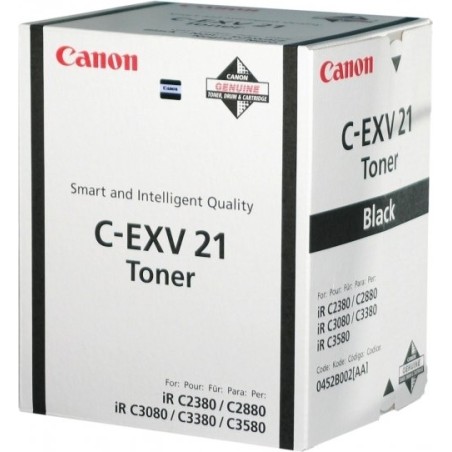Toner Original Canon Black, EXV21BK, pentru IR C2380I|IR C2880|IR C2880I|IR C3080|IR C3080I|IR C3380|IR C3380I|IR C3580|IR C3580