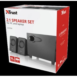 BOXE TRUST, "Avora",, 2.1, RMS:  9 W negru, "TR-20442"  (timbru verde 2.00 lei)