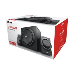 BOXE TRUST, "Yuri " 2.1, RMS: 60 W (2x 15W, 1 x 30W) negru, "TR-23696"  (timbru verde 2.00 lei)
