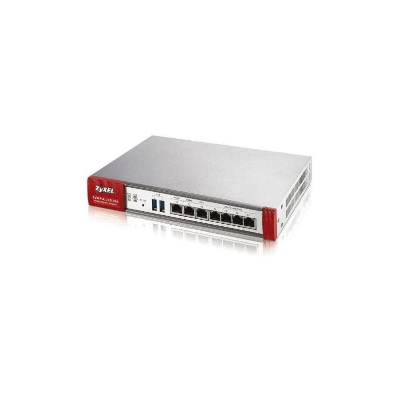FIREWALL ZYXEL USGFLEX200, 4x LAN/DMZ, 2x WAN, 1x SFP, 550 Mbps, IKEv2, IPSec, SSL, L2TP/IPSec,rackabil, fanless, "USGFLEX200-EU