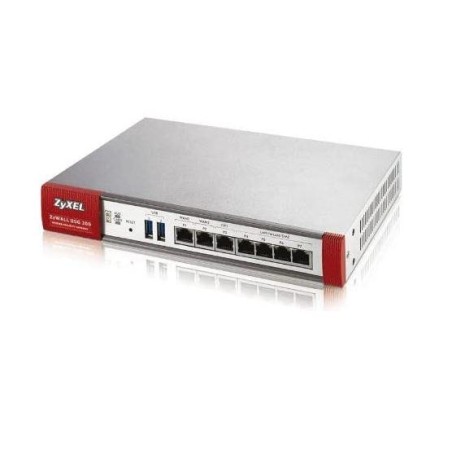 FIREWALL ZYXEL USGFLEX200, 4x LAN/DMZ, 2x WAN, 1x SFP, 550 Mbps, IKEv2, IPSec, SSL, L2TP/IPSec,rackabil, fanless, "USGFLEX200-EU