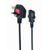 CABLU alimentare GEMBIRD 1.8m, intrare Shucko UK 3pin, iesire C13, 5A, bulk, black, "PC-187" (timbru verde 0.8 lei)