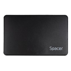 RACK extern SPACER, pt HDD/SSD, 2.5 inch, S-ATA, interfata PC USB 3.1 Type C, plastic, negru, "SPR-TYPE-C-01" (timbru verde 0.8 