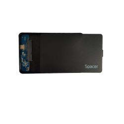 RACK extern SPACER, pt HDD/SSD, 2.5 inch, S-ATA, interfata PC USB 3.1 Type C, plastic, negru, "SPR-TYPE-C-01" (timbru verde 0.8 