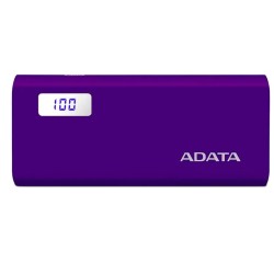 POWER BANK ADATA 12500mAh, 2 x USB, digital display pt. status baterie, P12500D 12.500 mAh, 2.1A out, purple, "AP12500D-DGT-5V-C