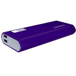 POWER BANK ADATA 12500mAh, 2 x USB, digital display pt. status baterie, P12500D 12.500 mAh, 2.1A out, purple, "AP12500D-DGT-5V-C