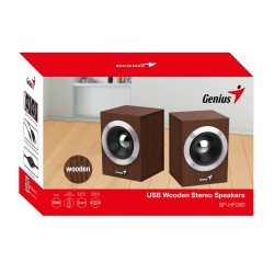 BOXE GENIUS 2.0, RMS:  6W (2 x 3W), USB power, wood, "SP-HF280" "31730028400" (timbru verde 0.8 lei)