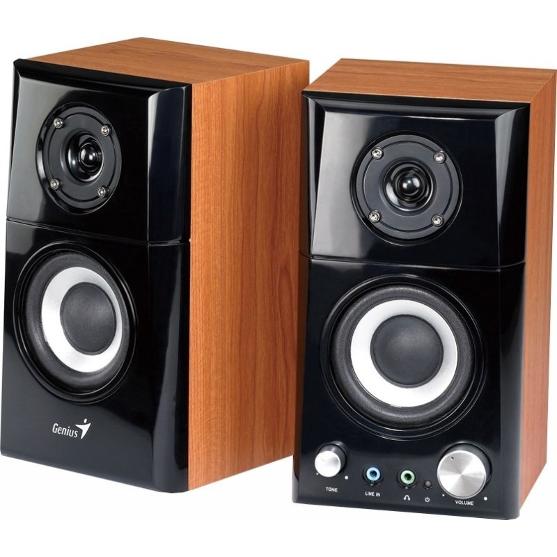 BOXE GENIUS 2.0, RMS: 14W (2 x 7W), black&amp;cherry wood, "SP-HF500A II" "31730032400" (timbru verde 4.00 lei)
