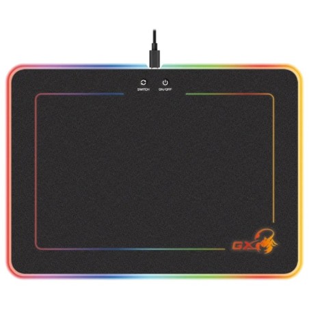 Mouse PAD GENIUS, "GX-Pad 600H RGB", gaming , cu led, cauciuc si material textil, 320 x 250 x 5.5 mm, negru , iluminat RGB, "312