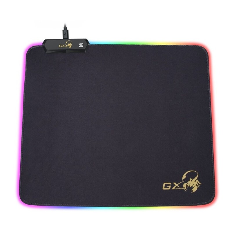 Mouse PAD GENIUS, "GX-Pad 300S RGB", gaming , cu led, cauciuc si material textil, 320 x 270 x 3 mm, negru , iluminat RGB, "31250