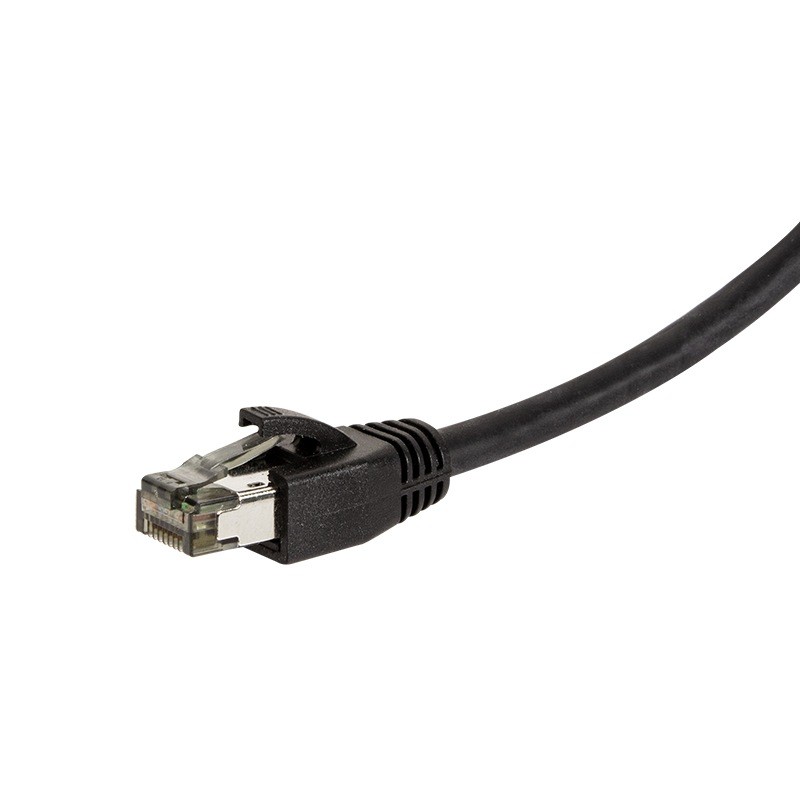 PATCH CORD S/FTP LOGILINK Cat8.1, LSZH, cupru, 10 m, negru, AWG26, dublu ecranat "CQ8093S" (timbru verde 0.18 lei)