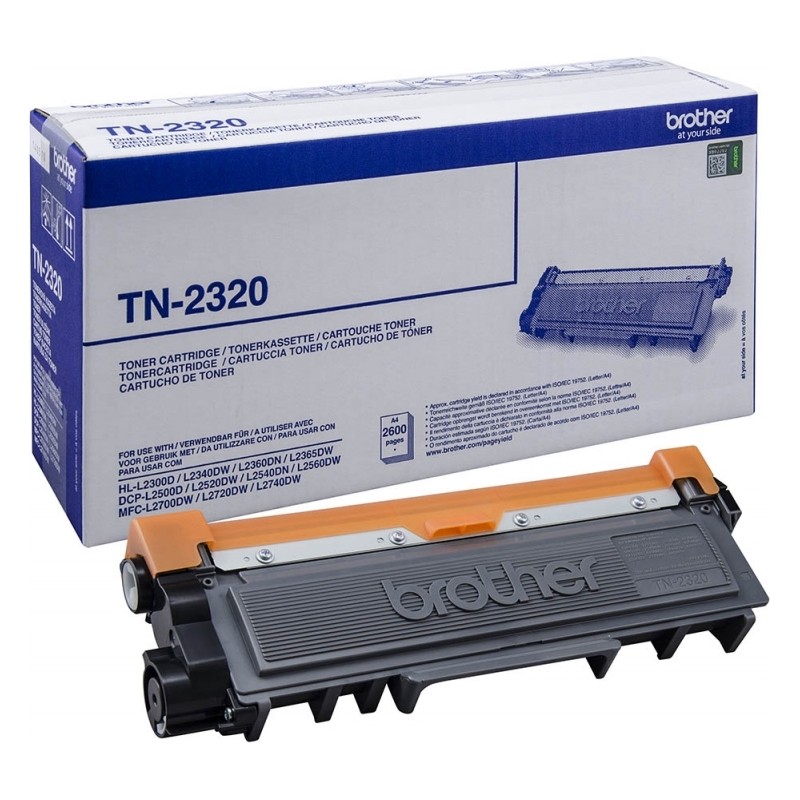 Toner Original Brother Black, TN2320, pentru HL-L2300|L2340|L2360|L2365|DCP-L2500|L2520|L2540|L2560|L2700|MFC-L2700|L2720|L2740,