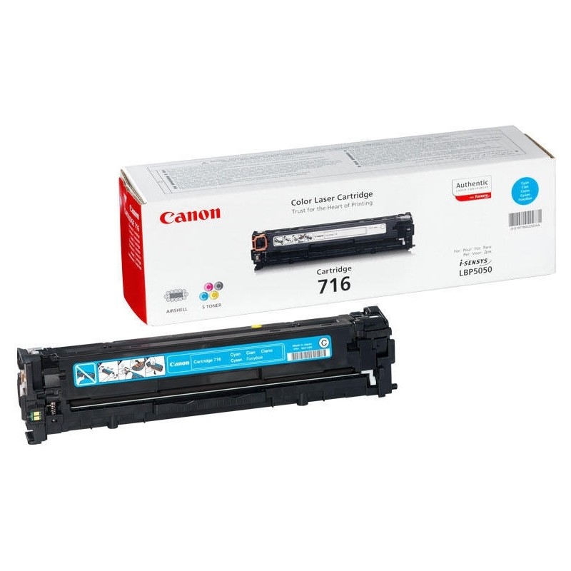 Toner Original Canon Cyan, CRG-716C, pentru LBP-5050|MF-8030|MF-8040|MF-8050|MF-8080, 1.5K, (timbru verde 1.2 lei) , "CR1979B002
