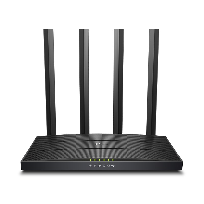 ROUTER TP-LINK wireless 1200Mbps, 4 porturi 10/100/1000Mbps,1 x WAN Gigabit, 4 antene externe, Dual Band AC1200 "Archer C6U" (ti