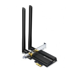 ADAPTOR RETEA TP-LINK AX3000, intern wireless 2.4 GHz | 5 GHz, PCI-E, port, 3000 Mbps, antena externa x 2, "Archer TX50E" (timbr