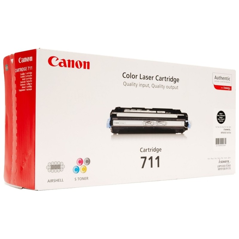 Toner Original Canon Black, CRG-711B, pentru LBP-5300|LBP-5360|MF-9130|MF-9170|MF-9220|MF-9280, 12K, (timbru verde 1.2 lei) , "C