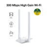ADAPTOR RETEA MERCUSYS , extern wireless 2.4 GHz, USB 2.0, port, 300 Mbps, antena externa x 2, "MW300UH" (timbru verde 0.18 lei)