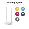 ADAPTOR RETEA MERCUSYS , extern wireless 2.4 GHz, USB 2.0, port, 300 Mbps, antena externa x 2, "MW300UH" (timbru verde 0.18 lei)