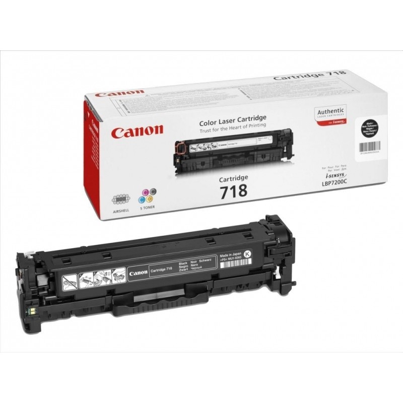 Toner Original Canon Black, CRG-718B, pentru LBP-7200|LBP-7210|LBP-7660|LBP-7680|MF-8330|MF-8340|MF-8350|MF-8360|MF-8380|MF-8540