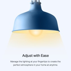 BEC LED wireless TP-LINK, 800lm, 8.7W, E27, se conecteaza la router Wi-Fi, intensitate reglabila, control prin smartphone cu apl