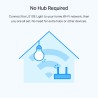 BEC LED wireless TP-LINK, 800lm, 8.7W, E27, se conecteaza la router Wi-Fi, intensitate reglabila, control prin smartphone cu apl