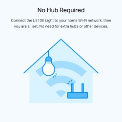 BEC LED wireless TP-LINK, 800lm, 8.7W, E27, se conecteaza la router Wi-Fi, intensitate reglabila, control prin smartphone cu apl