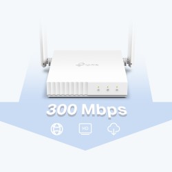 ROUTER TP-LINK wireless  300Mbps, 4 porturi 10/100Mbps, 2 antene externe "TL-WR844N" (timbru verde 0.8 lei)