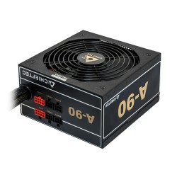 SURSA Chieftec A-90 750 W, semi-modulara, certificare 80 Plus Gold - compatibila, ventilator 140 mm x 1, PCI-E 6+2 pin x 4, SATA