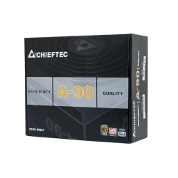 SURSA Chieftec A-90 750 W, semi-modulara, certificare 80 Plus Gold - compatibila, ventilator 140 mm x 1, PCI-E 6+2 pin x 4, SATA