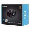 SURSA Chieftec A-80 650 W, semi-modulara, certificare 80 Plus Bronze - compatibila, ventilator 120 mm x 1, PCI-E 6+2 pin x 2, SA