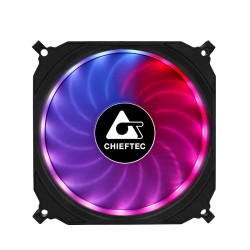 SET 3 VENTILATOARE CHIEFTEC PC 120x120x25 mm, ADD RGB LED, 3 buc. in pachet &amp; HUB &amp; telecomanda "CF-3012-RGB"