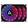 SET 3 VENTILATOARE CHIEFTEC PC 120x120x25 mm, ADD RGB LED, 3 buc. in pachet &amp; HUB &amp; telecomanda "CF-3012-RGB"