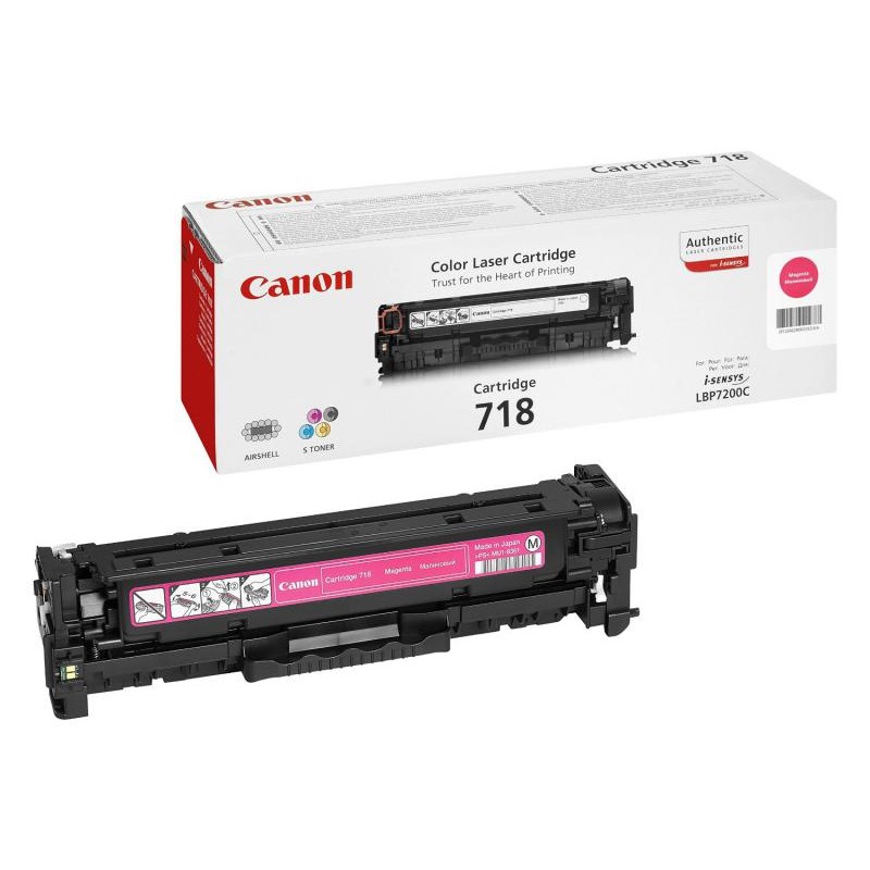 Toner Original Canon Magenta, CRG-718M, pentru LBP-7200|LBP-7210|LBP-7660|LBP-7680|MF-8330|MF-8340|MF-8350|MF-8360|MF-8380|MF-85