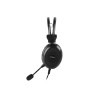 CASTI A4tech, cu fir, standard, utilizare multimedia, microfon pe brat, conectare prin USB 2.0, negru, "HU-30", (timbru verde 0.
