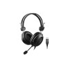 CASTI A4tech, cu fir, standard, utilizare multimedia, microfon pe brat, conectare prin USB 2.0, negru, "HU-35", (timbru verde 0.