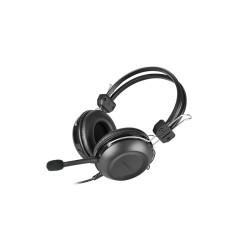 CASTI A4tech, cu fir, standard, utilizare multimedia, microfon pe brat, conectare prin USB 2.0, negru, "HU-35", (timbru verde 0.
