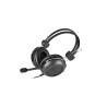 CASTI A4tech, cu fir, standard, utilizare multimedia, microfon pe brat, conectare prin USB 2.0, negru, "HU-35", (timbru verde 0.