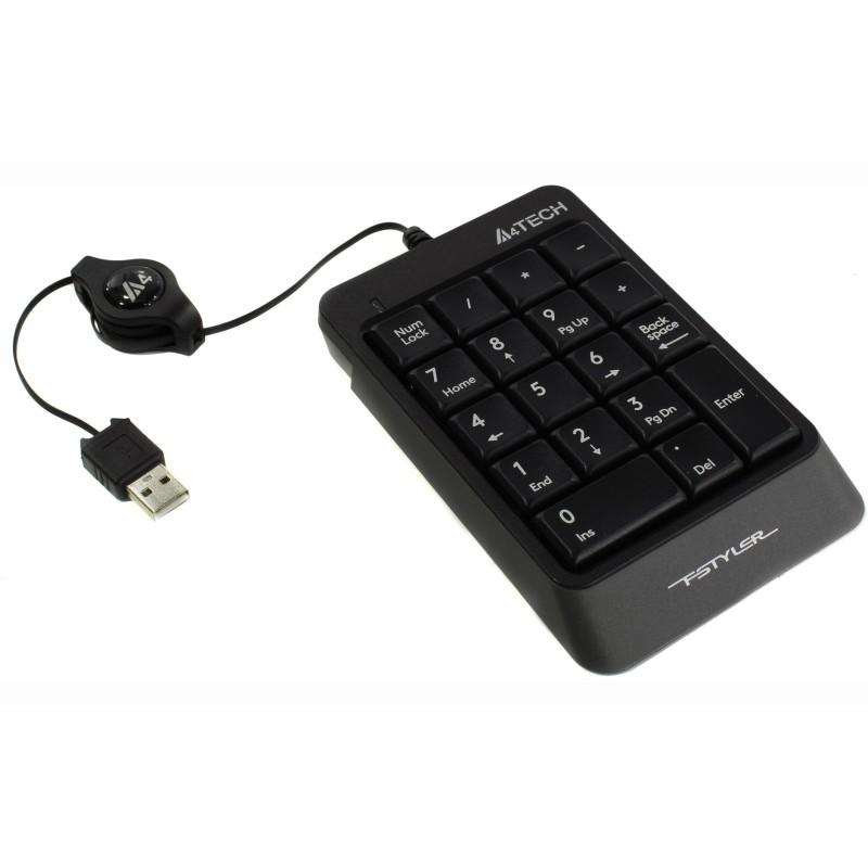 TASTATURA numerica A4TECH Fstyler, 18 taste, USB, 70cm retractabil, compact design, grey, "FK-13-GR" (timbru verde 0.8 lei)
