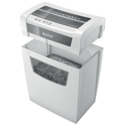 Distrugator manual documente Leitz IQ Home Office, 10 coli, P4, cross-cut (tip confeti), cos 23 coli, alb, Leitz "80090000" (tim